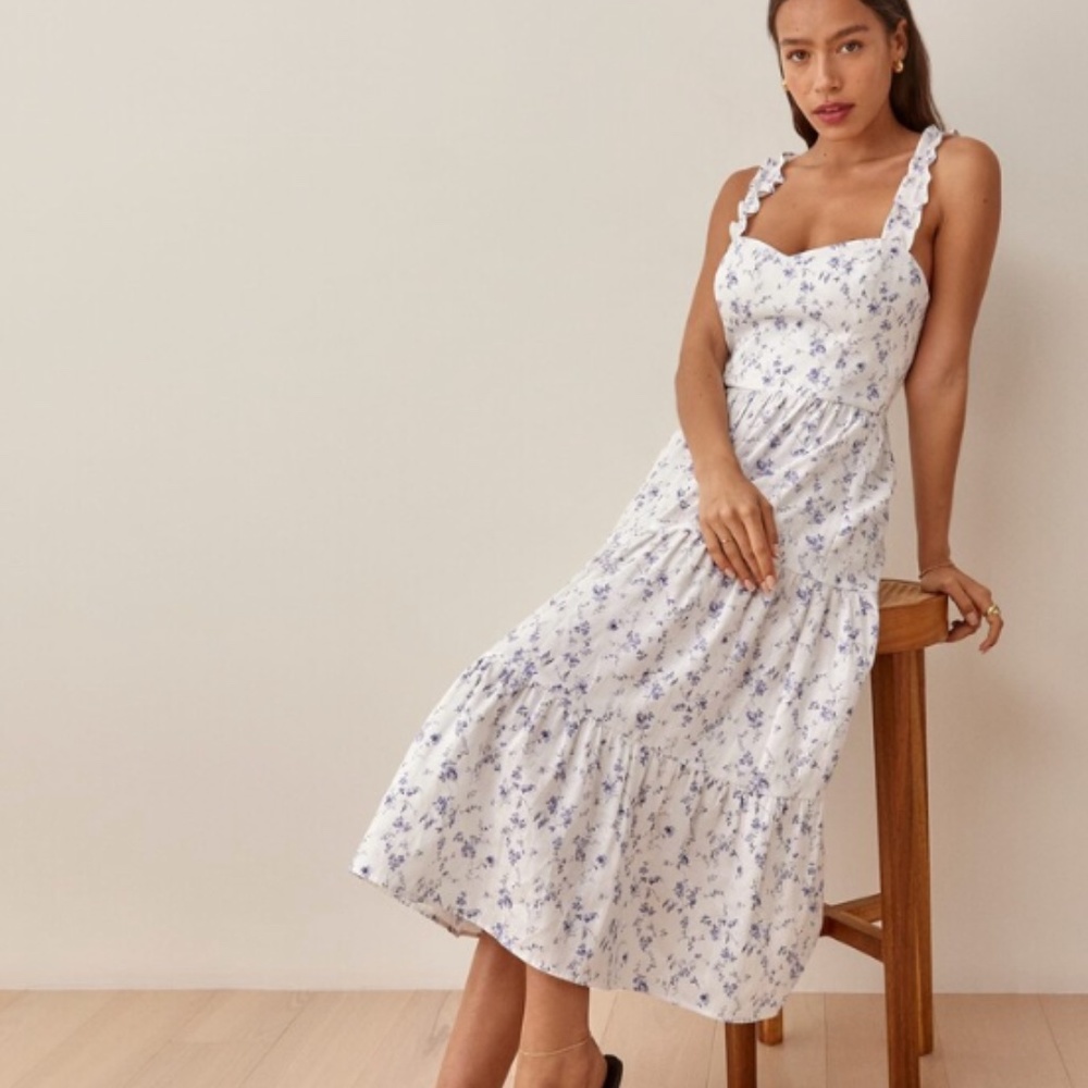 NWT Reformation Montecito Linen Dress Never Worn Sinead Size 8 Medium